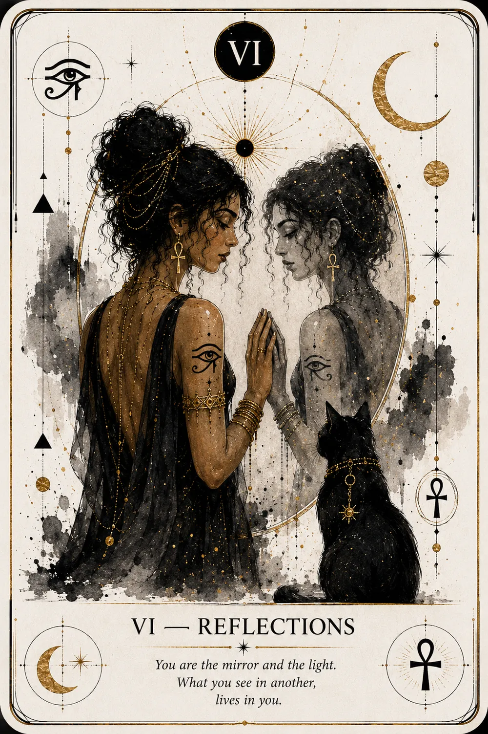 Reflections — The Cat Priestess tarot card