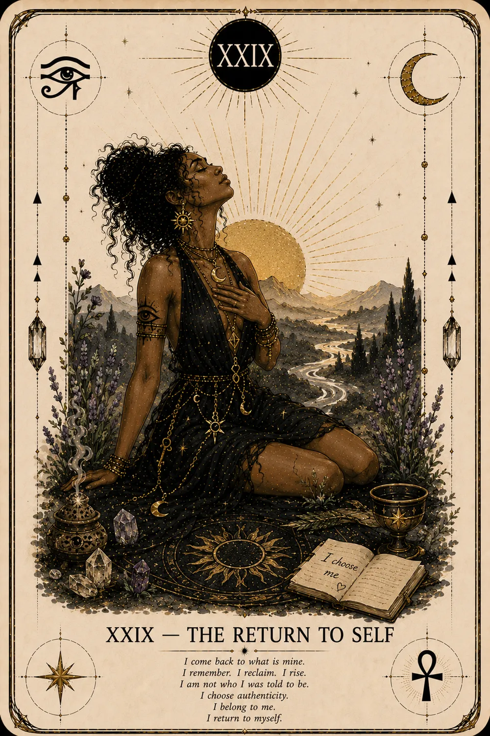 The Return to Self — The Cat Priestess tarot card