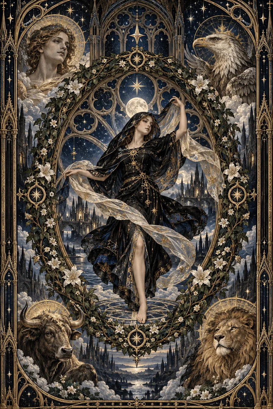 The World: The Gothic rose window gathers many forms into one whole, allowing difference to remain visible within belonging.